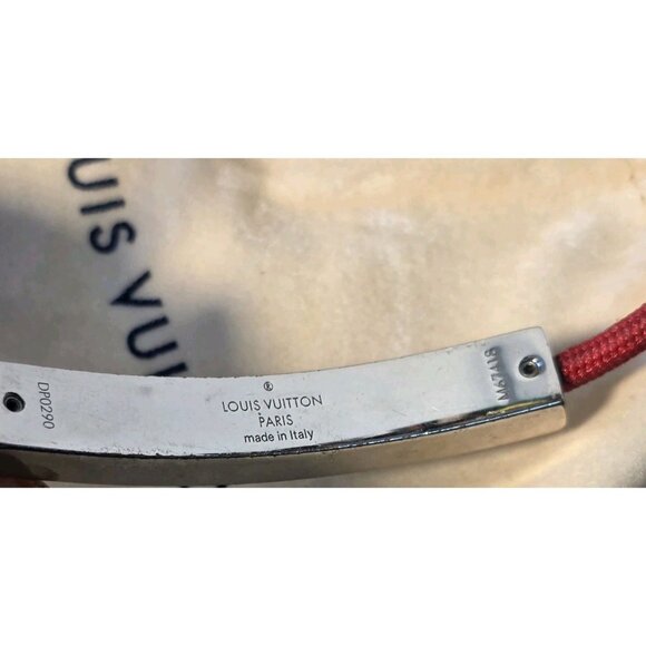 Louis Vuitton Adjustable Bracelet Space Lv M67418 Red W/ Cover & Box - Picture 4 of 9